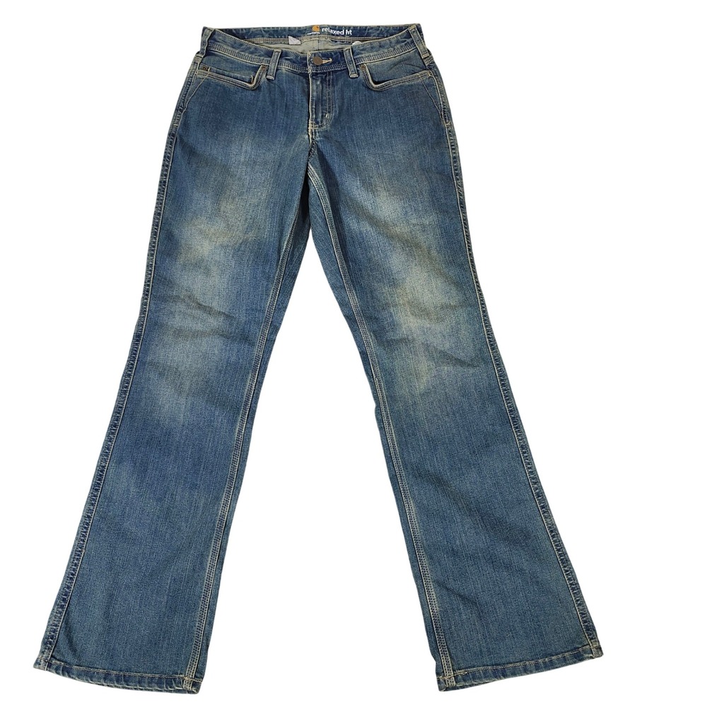 Carhartt Women's Relaxed‎ Fit Jeans Size 6 Regular Mid Rise Bootcut Denim